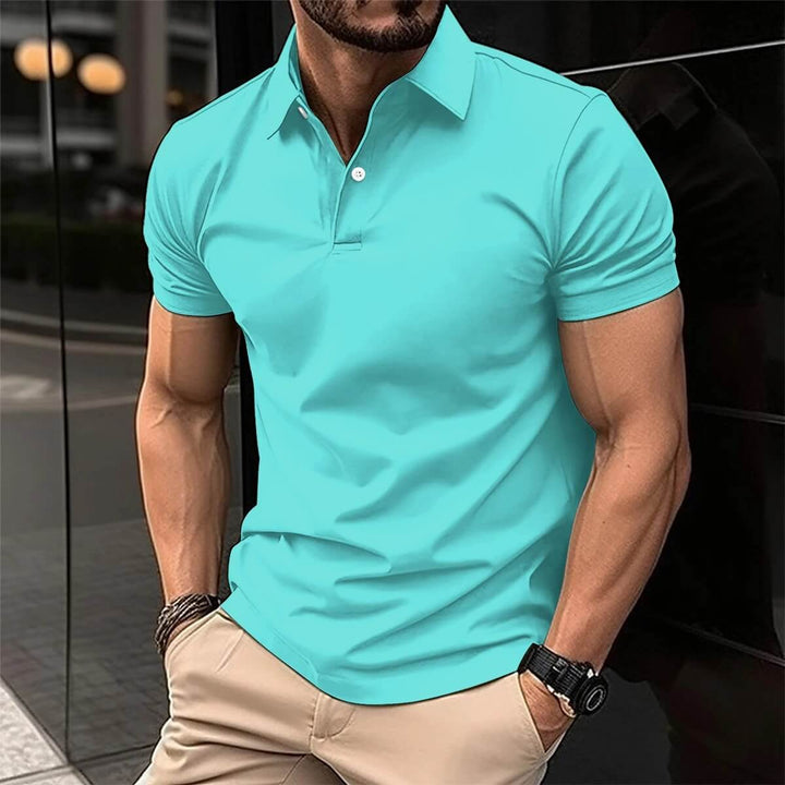 Schickes Herren Polohemd, leicht & atmungsaktiv, für stilvolle Eleganz in Freizeit & Büro.