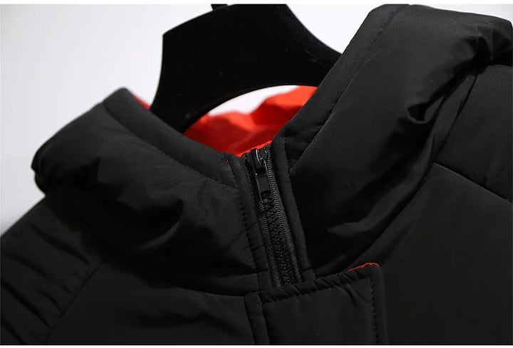 Robuste Damen Winterjacke lang, Übergröße, wind- und kälteabweisend.