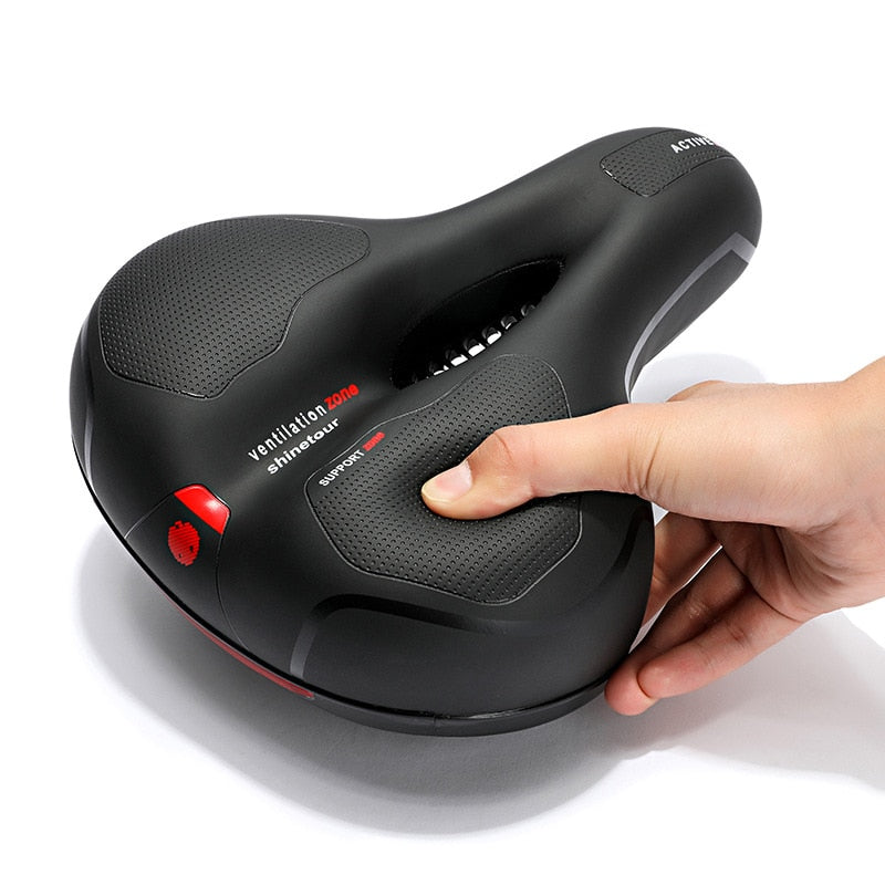 Hochwertiger ErgoRide Fahrradsattel für Komfort und Schmerzlinderung; perfekt für langes Radfahren.