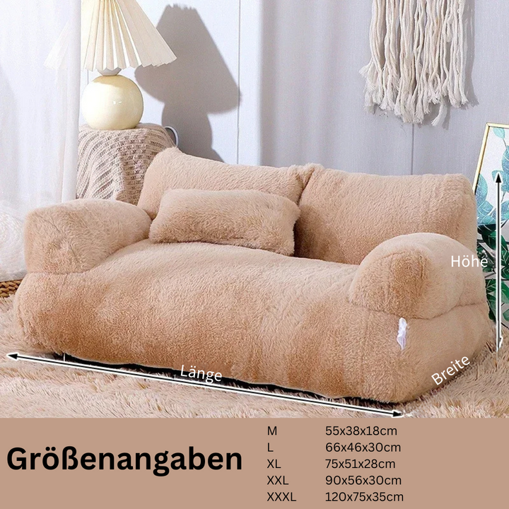 Vielseitiges Hundesofa, pflegeleicht. Waschbares Kuschelbett für Haustiere, fördert gesunden & tiefen Schlaf.