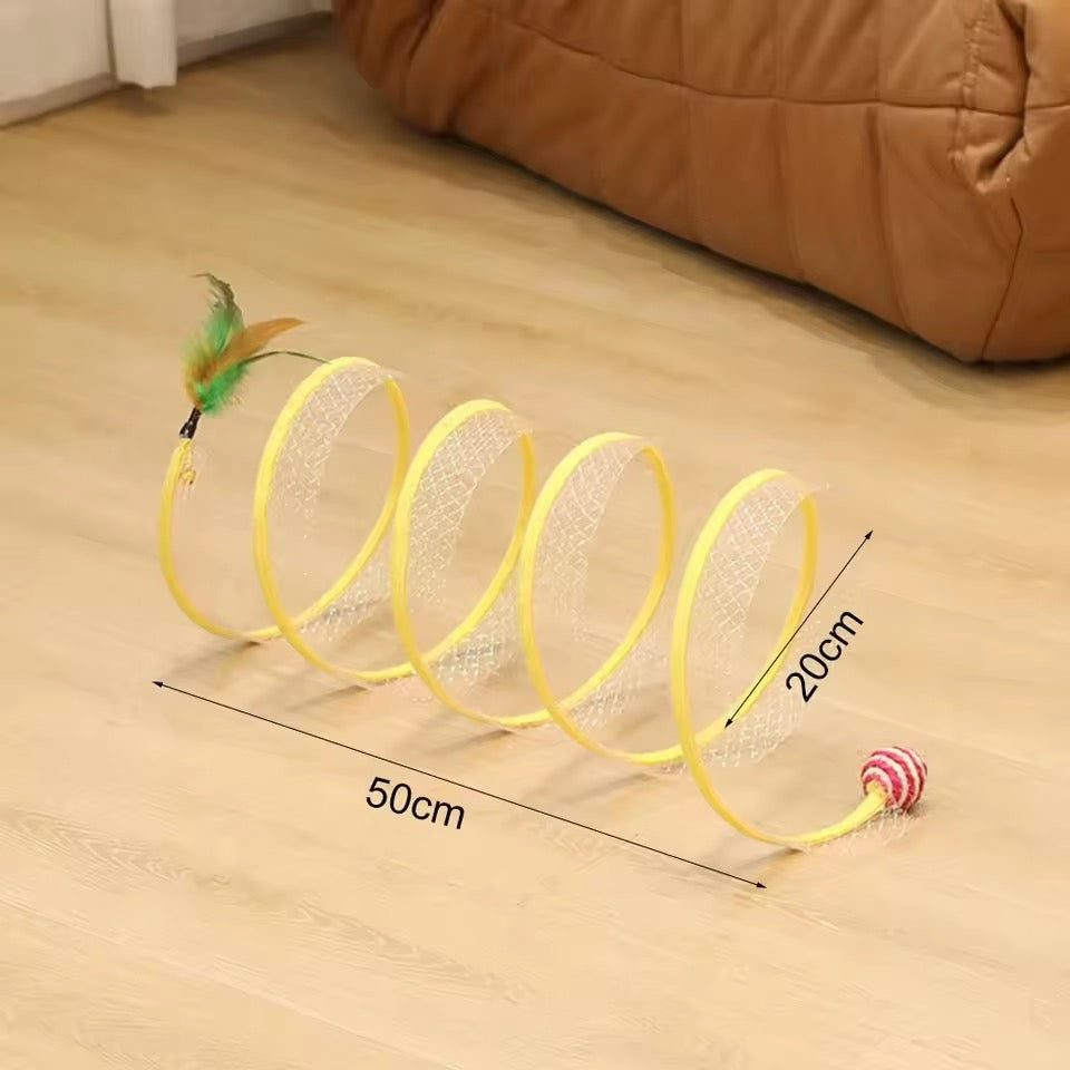 Katzenspielzeug Spirale zur Beschäftigung, weckt Spieltrieb & Aktivität, interaktives Spielzeug für die Katzengesundheit.