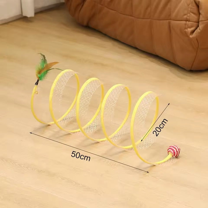 Katzenspielzeug Spirale zur Beschäftigung, weckt Spieltrieb & Aktivität, interaktives Spielzeug für die Katzengesundheit.