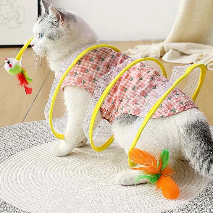 Interaktive Katzenspirale für Katzen, fördert Jagdtrieb & Bewegung, langlebiges Katzenspielzeug für aktive Katzen.