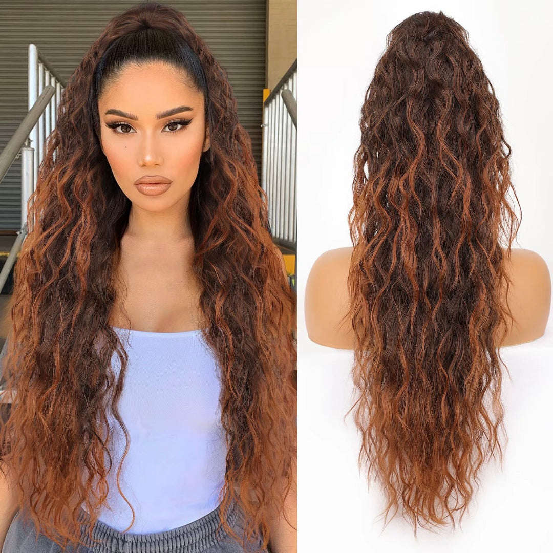 Ultimatives Haarzubehör: 76cm Pferdeschwanz-Extension mit Krallenclip für Volumen & Wellen.