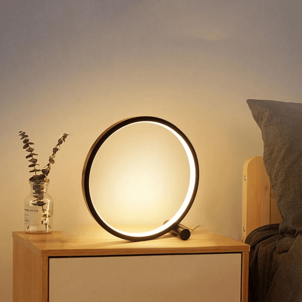 Elegante dimmbare LED-Tischlampe für Schlafzimmer, Wohnzimmer oder als Büroleuchte. Moderne Touch-Lampe.
