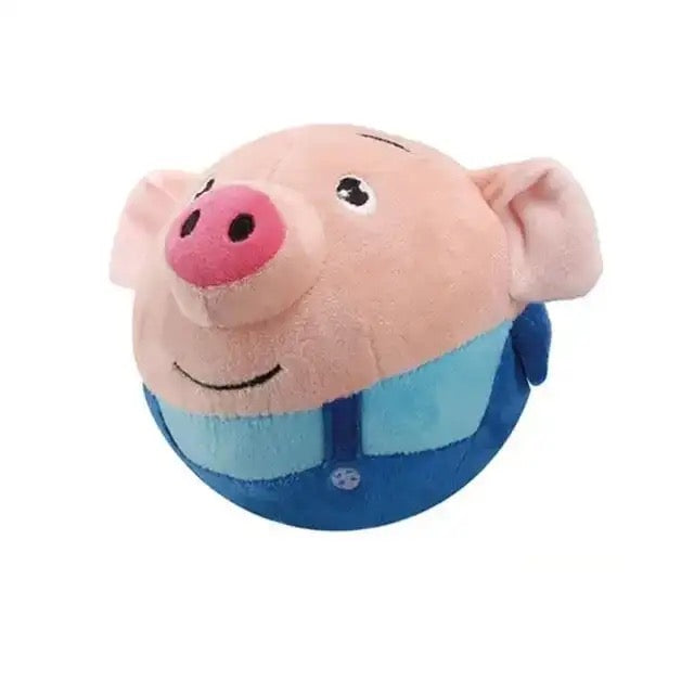 Lustiges hüpfendes Schweinchen als interaktives Hundespielzeug, perfekt für Apportier- & aktives Spiel; Anti-Langeweile Geschenk für Hunde.