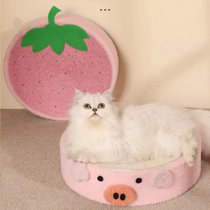 Weiches Plüsch Sisal-Kratzbrett für Katzen, komfortabler Schlafplatz & effektiver Möbelschutz. Ideales Katzenbett.