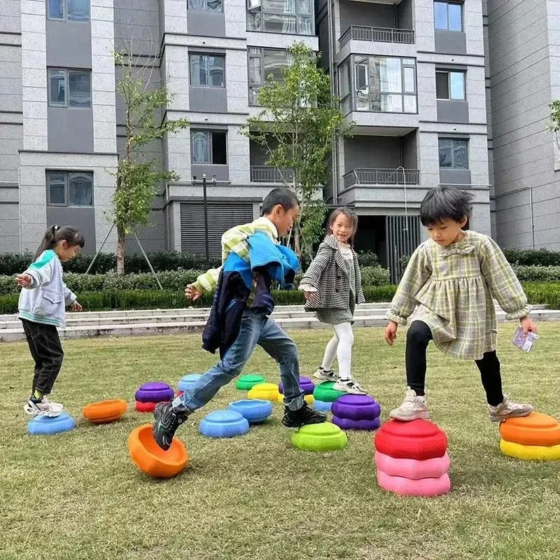 Kinder Sensorische Gleichgewichtssteine Set für Balance und Motorik, buntes Lernspielzeug.
