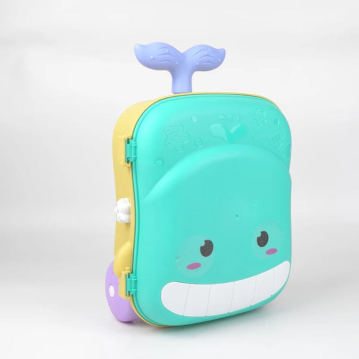 Mobiler SandTrolley für Kinder, mit komplettem Sand- und Strandspielzeugset zum einfachen Transport.
