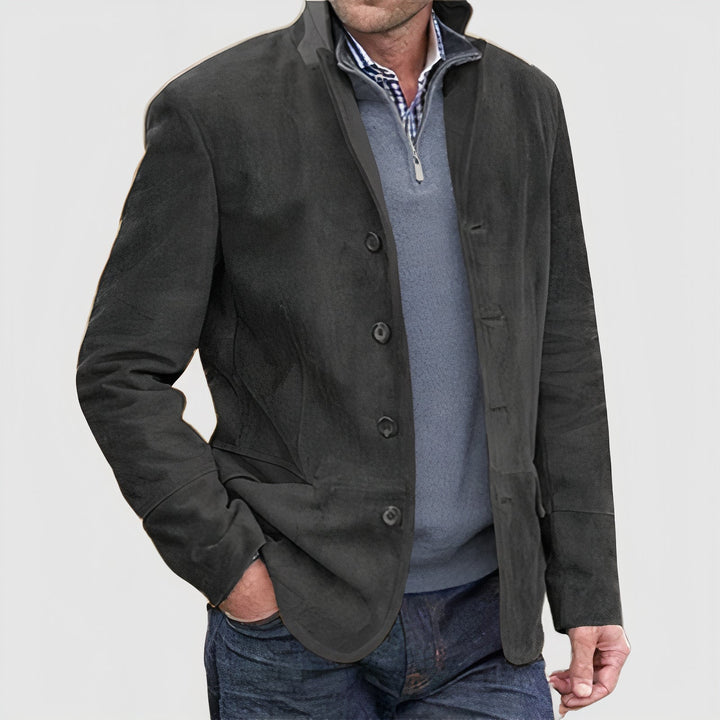 Komfortable Herren Herbst-Winter Jacke im eleganten Vintage-Stil. Stilvolle Oberbekleidung für Männer.