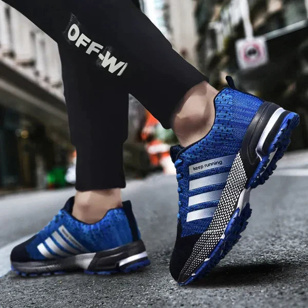 Leichte Unisex Schnürschuhe mit orthopädischem Support. Atmungsaktiv, gepolstert für maximalen Alltagskomfort.