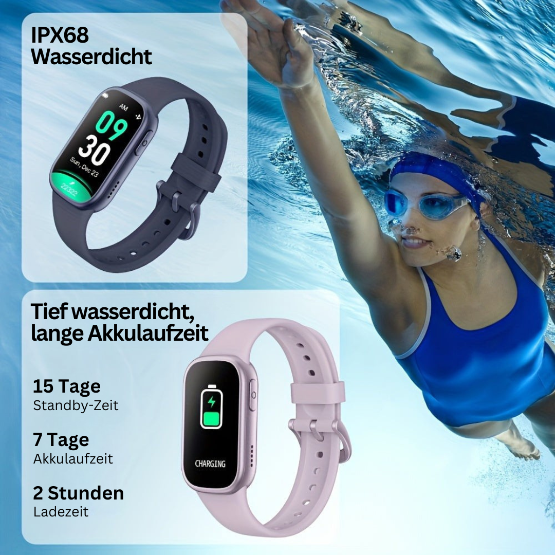 Helle Kinder-Smartwatch, grün. Mit Telefonfunktion, GPS & Aktivitätstracker, robust für Outdoor-Spiele.