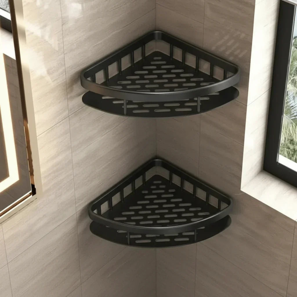 Vielseitiges Küchenregal ohne Bohren, selbstklebend, aus hochwertigem ABS-Material.