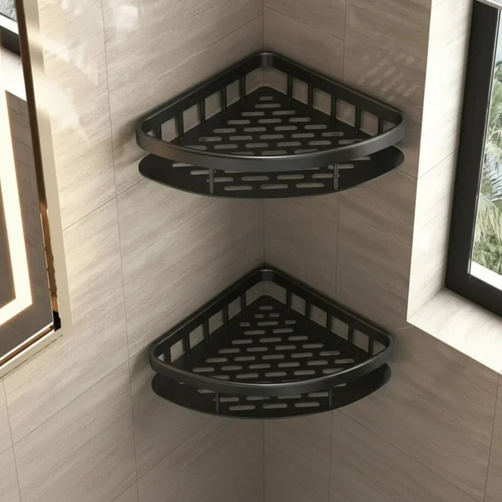 Vielseitiges Küchenregal ohne Bohren, selbstklebend, aus hochwertigem ABS-Material.