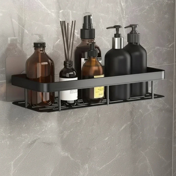 Robuster Stauraum: Selbstklebendes Duschregal aus ABS-Kunststoff, schnelle Montage.