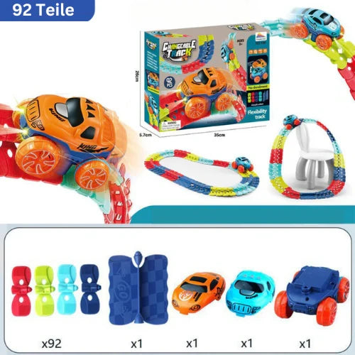 Aufregende Anti-Schwerkraft Rennbahn für Kinder, die unendlichen Rennspaß und Kreativität ermöglicht.
