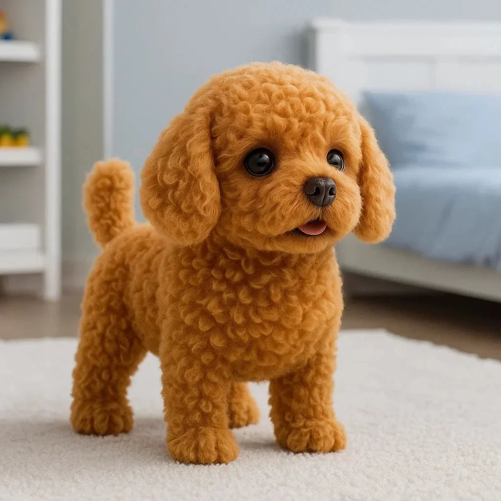 Interaktiver Plüschhund: Realistisches Welpen-Kuscheltier & weiches Spielzeug. Perfektes Geschenk für Kinder.
