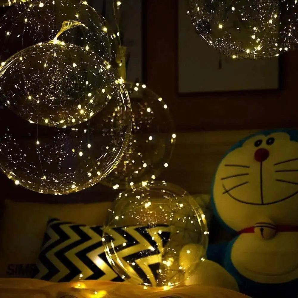 Dekorative LED Ballons im 10er Set. Ideal für Hochzeits- oder Geburtstags-Party. Wiederverwendbar & leuchtend.