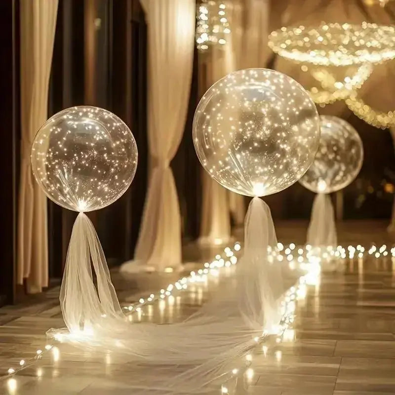 Wiederverwendbare LED Luftballons, 10er Set, als leuchtende Deko für jede Party, Geburtstag oder Hochzeit.