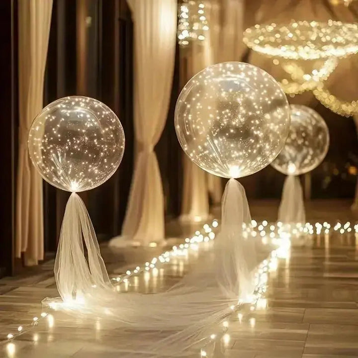 Wiederverwendbare LED Luftballons, 10er Set, als leuchtende Deko für jede Party, Geburtstag oder Hochzeit.