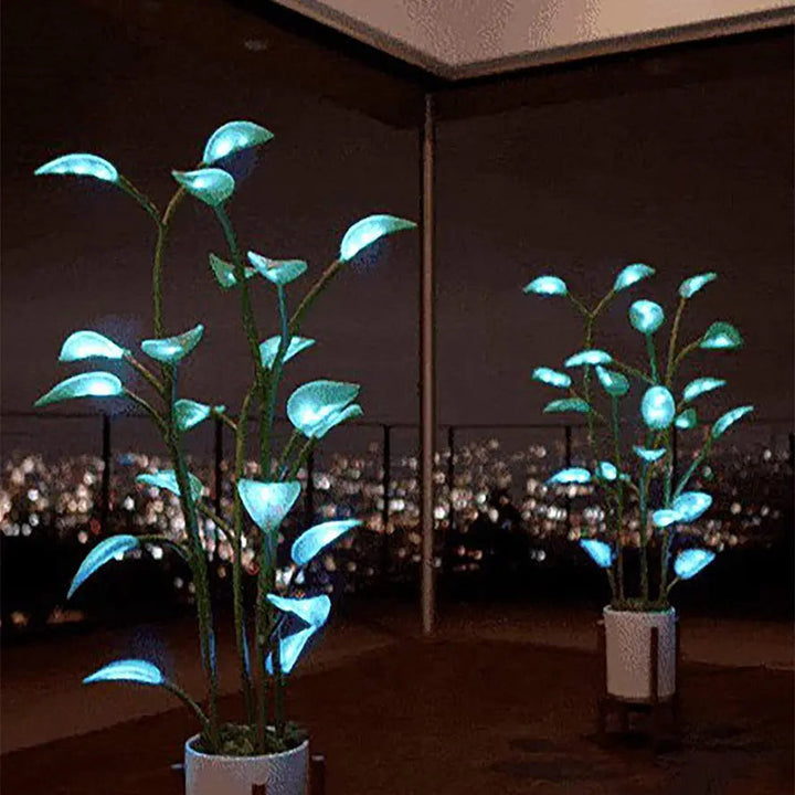 Smarte LED Zimmerpflanze als Schlafzimmer Lampe. Pflegeleichte Deko mit anpassbarem Stimmungslicht.