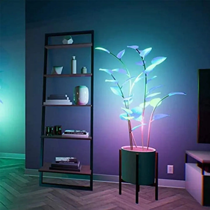 Moderne LED Zimmerpflanze als pflegeleichtes Stimmungslicht. Programmierbare smarte Beleuchtung für dein Zuhause.
