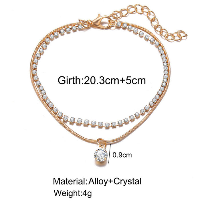 Modischer Damen Beinschmuck: Elegante Fußkette mit Perlen, verstellbar für optimalen Tragekomfort.