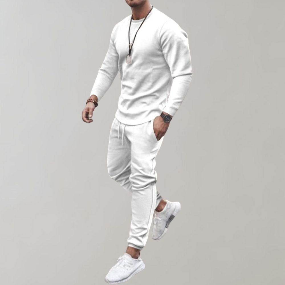 Komplettes Herren Freizeitset: Bequemer Jogginganzug mit Kapuze und Hose. Moderner Herren Trainingsanzug für jeden Anlass.