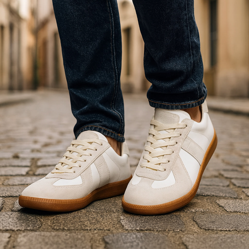 Vielseitige Herren Freizeitschuhe: Komfortable Schnür-Sneakers, alltagstauglich und robust; ideal für aktive Männer.
