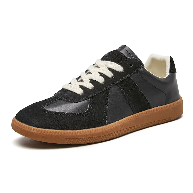 Detailansicht Herren Schnür-Sneakers: Hochwertiges Material und präzise Verarbeitung für maximalen Komfort und Langlebigkeit.