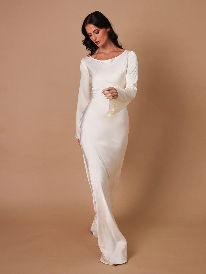 Damen Langarm Maxikleid, ein Must-have für Herbst & Winter. Elegant & alltagstauglich.