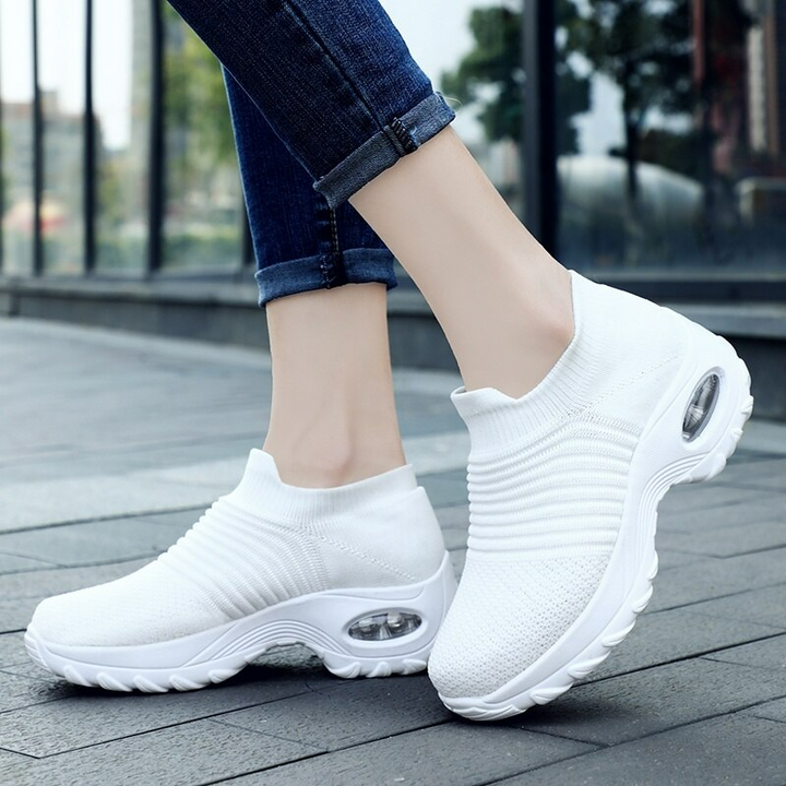 Leichte Damen Sportschuhe, Slip-On Sneaker mit Luftdämpfung. Ultimativer Komfort für Laufen und Gehen.