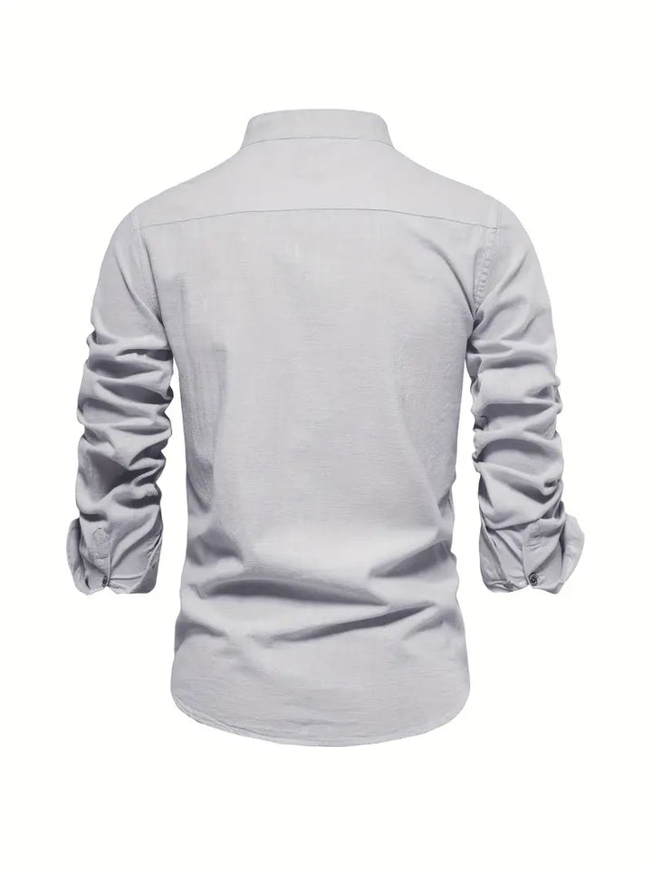 Modernes Casual Herrenhemd, Langarm. Elegante Passform & hoher Tragekomfort für den Sommer.