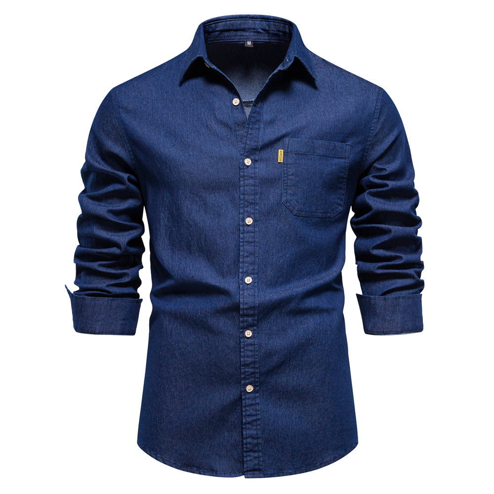 Elegantes Langarmhemd für Herren, perfekt für Smart-Casual-Anlässe oder den stilvollen Business-Alltag.
