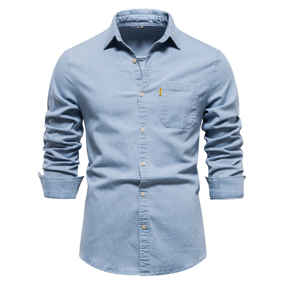 Bequemes, klassisches Herren Langarmhemd. Ideal für entspannte Freizeitmomente oder einen casual Auftritt.