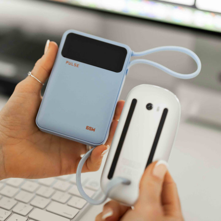 Leistungsstarke 65W Powerbank 20000mAh mit USB-C für schnelles Aufladen von Laptops.