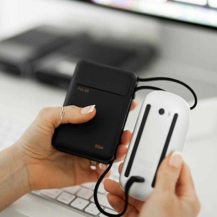 Schlanke 20000mAh Powerbank mit 65W PD und USB-C für den täglichen Gebrauch.