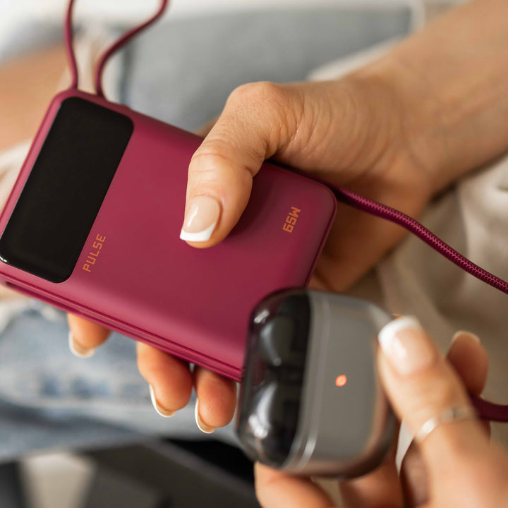 Tragbares Kraftpaket: 20000mAh Powerbank, 65W Power Delivery, USB-C.