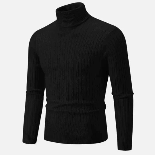 Warmer Herren-Rollkragenpullover für stilvolle Wintertage. Komfortables Langarm-Oberteil für Männer.