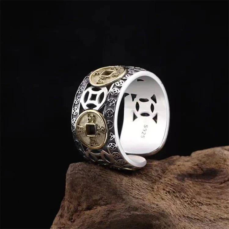 Edler Schmuck-Reichtumsring für Damen und Herren, zieht Glück und finanziellen Erfolg an.