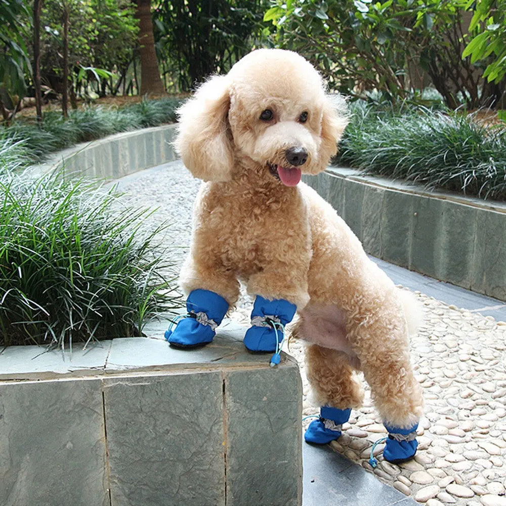 Wasserdichte Hunde Winter-Pfotenschuhe für optimalen Kälteschutz und Komfort. Rutschfeste Sohle für Outdoor-Aktivitäten.