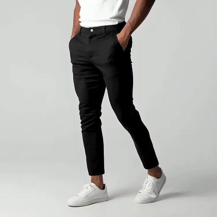 Herren Chino Hose mit Stretch, Tapered Fit, bequem für Freizeit & Büro.