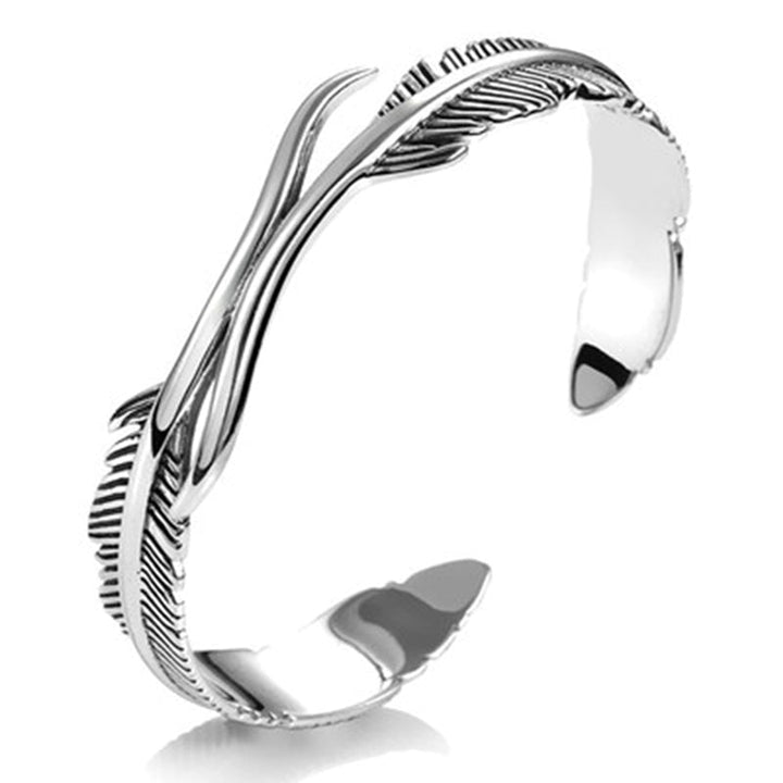 Unisex Federarmband aus 925er Silber, verstellbar. Ein elegantes Schmuckstück für den Alltag, symbolisch & minimalistisch.