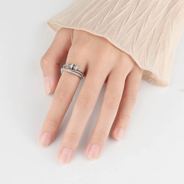 Eleganter Zirkonium Edelstahl Zappelring für Damen & Herren. Ideal zur Angstlinderung & Fokussteigerung.