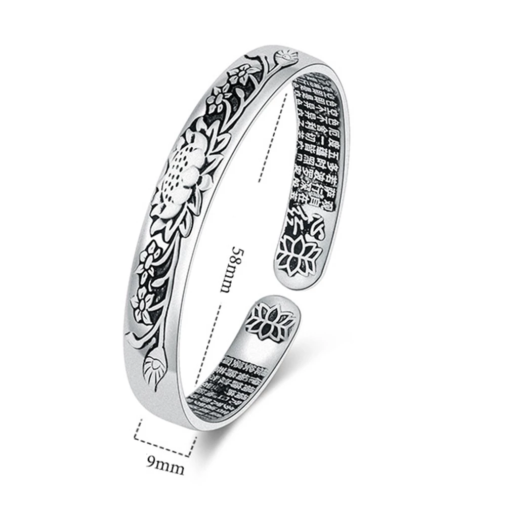 Hochwertiges S925 Silber Lotus-Armband, verstellbar. Ideales Geschenk für Unisex, fördert innere Ruhe.