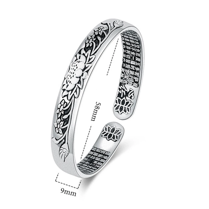 Hochwertiges S925 Silber Lotus-Armband, verstellbar. Ideales Geschenk für Unisex, fördert innere Ruhe.