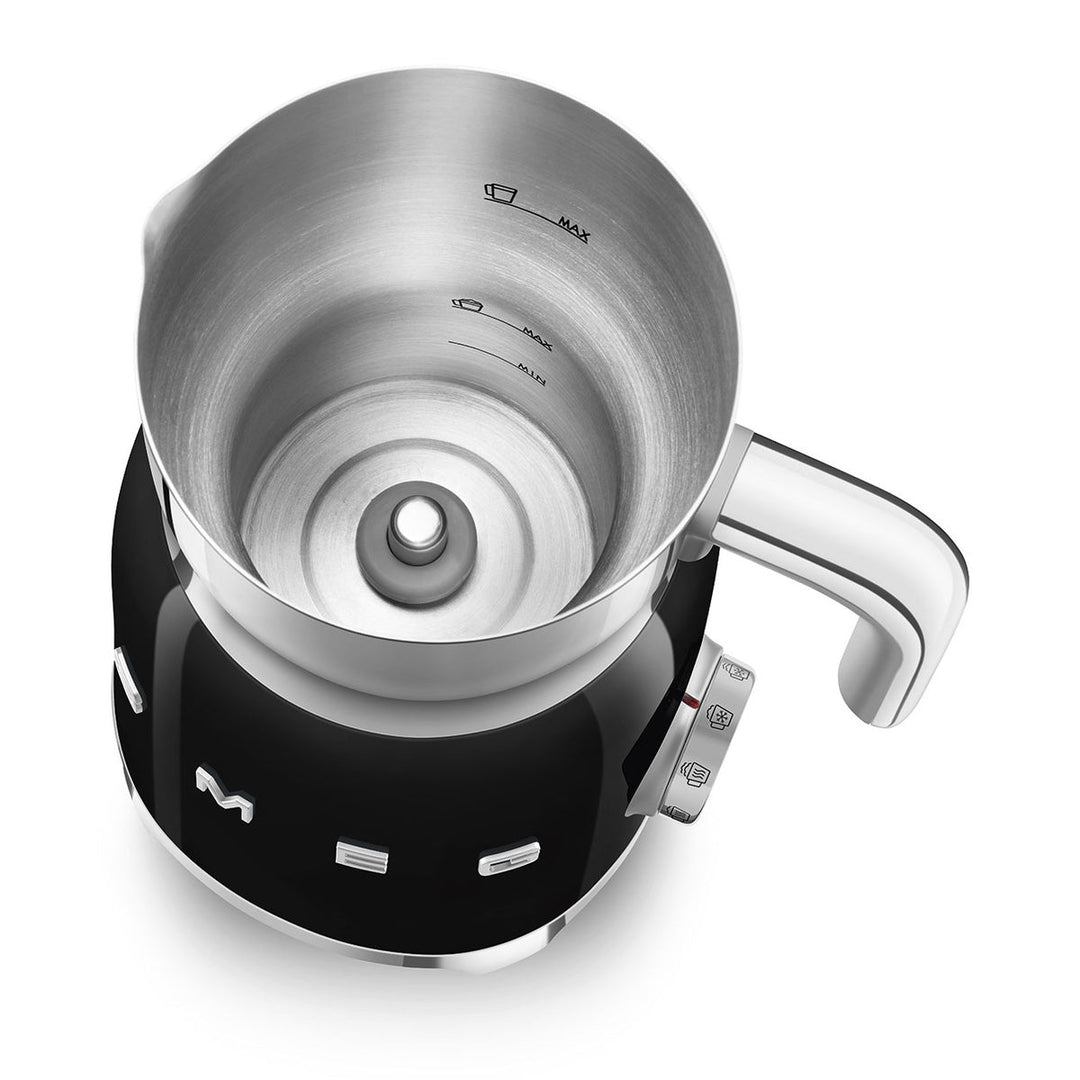 Moderner Induktions-Milchaufschäumer 600ml; zaubert heißen oder kalten Milchschaum für Latte, Cappuccino & mehr.