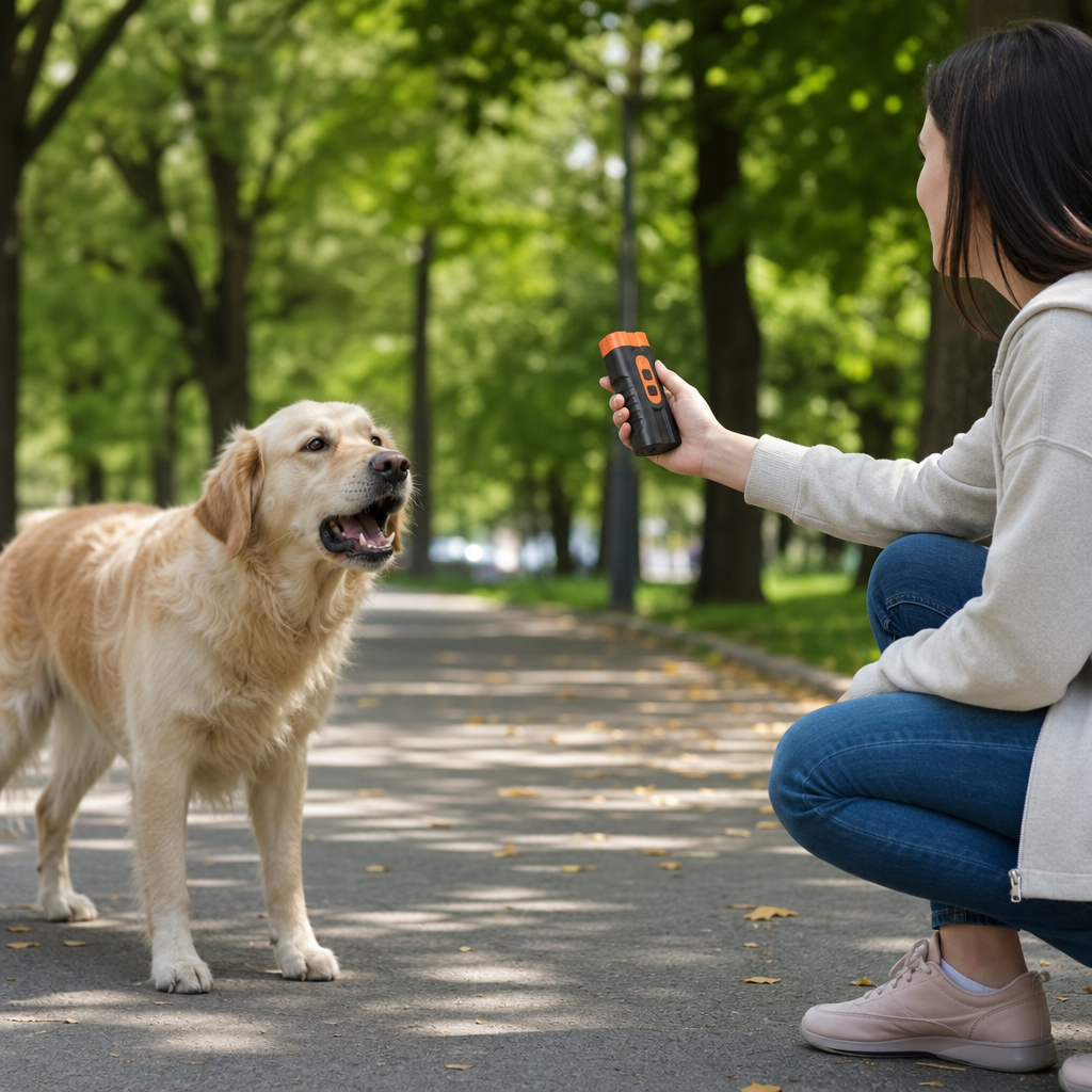 Mobiles Hunde Anti-Bell-Ultraschallgerät zur sanften Bellkontrolle & Erziehung. Tierfreundliches Hundetraining.