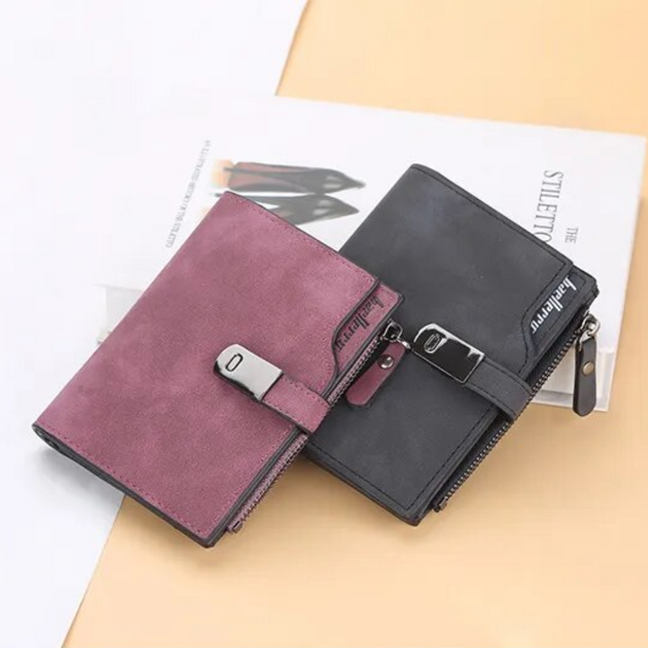 Unisex Portemonnaie für Damen & Herren. Kompakt, mit sicherem Magnetverschluss, Kartenfächern & Münzfach.