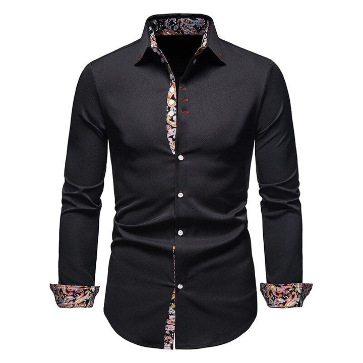 Modisches Herrenhemd: Slim-Fit Langarmhemd, klassisch & elegant, vielseitig für Frühling & Business.